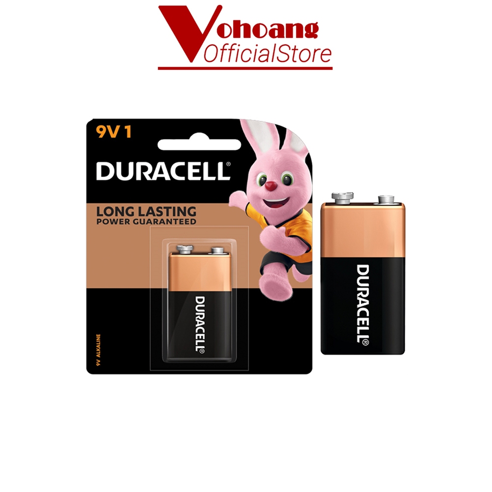 Pin vuông 9V Duracell Alkaline chống chảy dung lượng cao