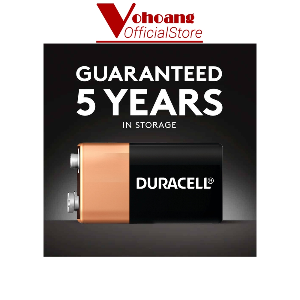 Pin vuông 9V Duracell Alkaline chống chảy dung lượng cao