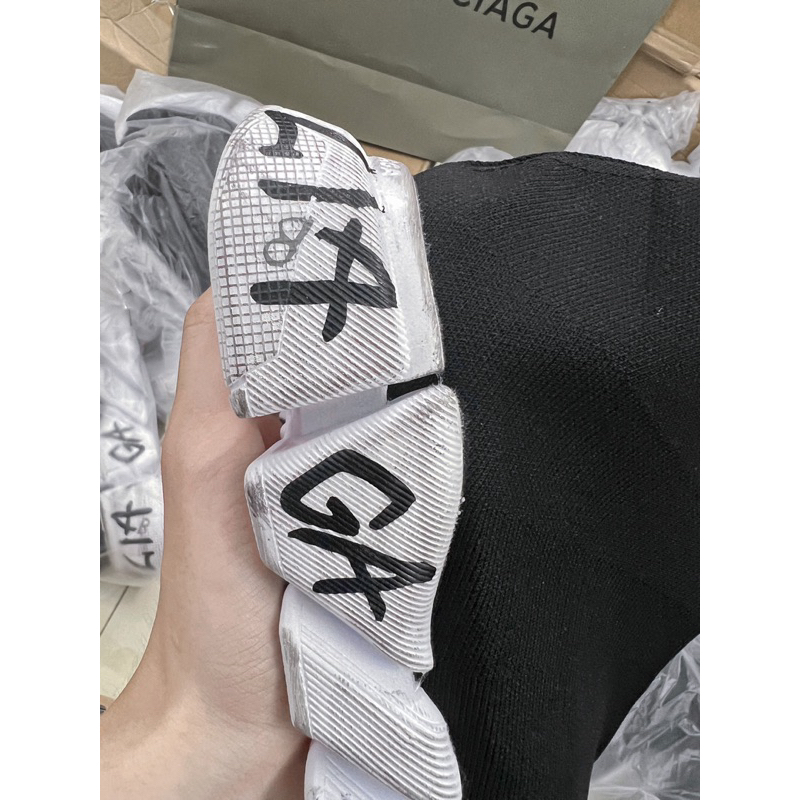 Giày Thể Thao Balencia Speed 2.0 Graffiti ‘Black’.Balen Đế Tách