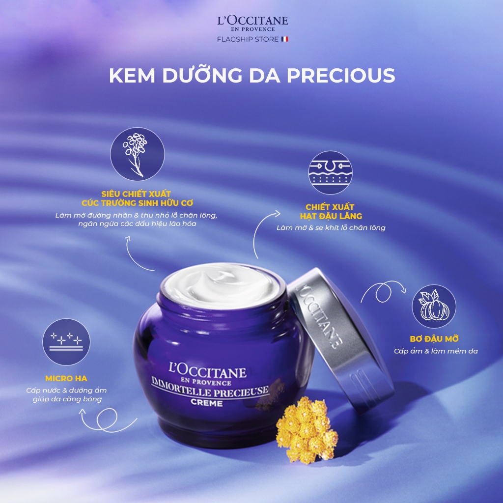 Kem Dưỡng Cúc Trường Sinh L'Occitane Immortelle Precious Cream 50ml