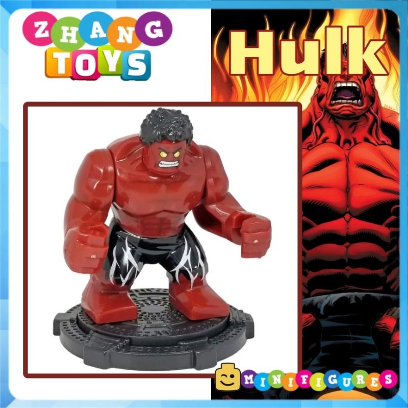 Đồ chơi Xếp hình Red Hulk Bigfigures Minifigures POGO PG857 PG8262