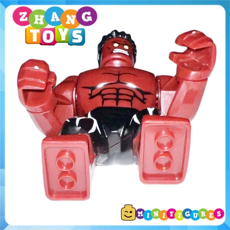 Đồ chơi Xếp hình Red Hulk Bigfigures Minifigures POGO PG857 PG8262