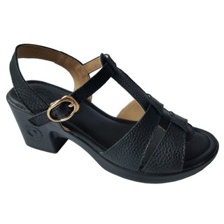 Giày sandal cao gót nữ bigben da bò thật cao 5 phân gcg122