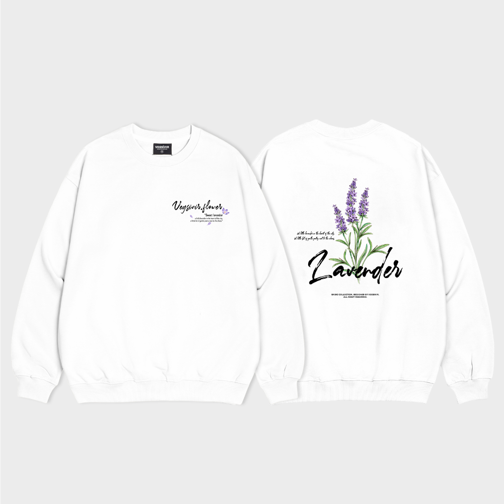 Áo sweater nỉ chân cua Vegsivir - LAVENDER