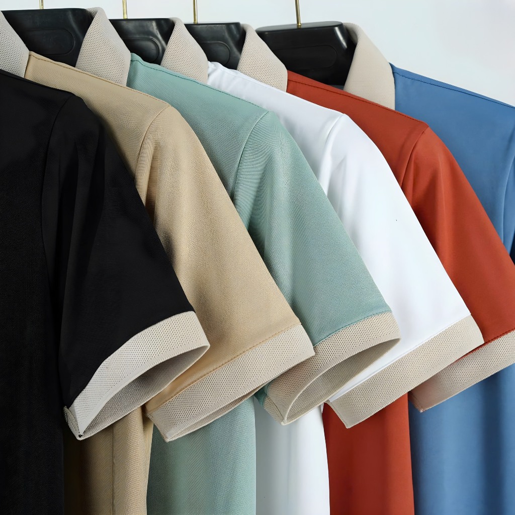 Áo Polo Nam Cao Cấp Logo Thêu Hình Chữ U Unim Store Vải Cá Sấu CVC Thông Hơi Không Nhăn Mát - P09