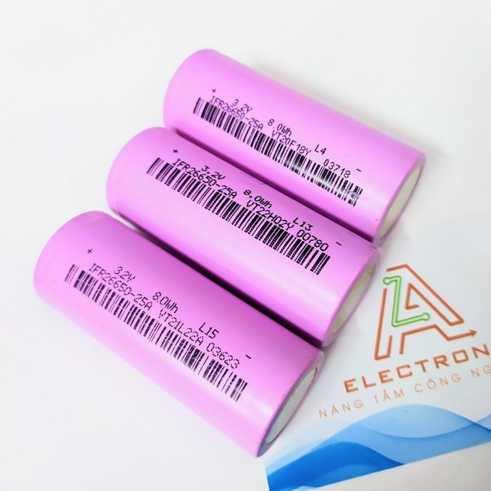 Pin Lithium 26650 3.2v 2500MAH xả 30C nội trở 4.5-5mΩ