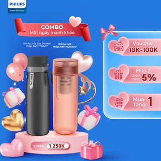 Bộ Combo Bình Giữ Nhiệt Philips Insulated AWP2772NB/74 & Daily AWP2712RDR/97 Cho Một Ngày Khỏe Mạnh