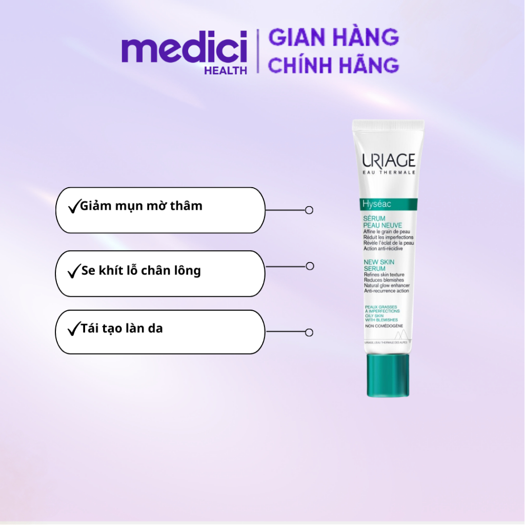 Serum Uriage Hyseac Anti-Blemishes New Skin Tinh chất giảm mụn, tái tạo da cho da dầu mụn 40ml