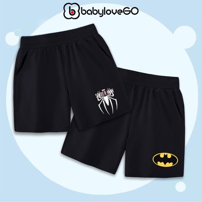 Quần đùi bé trai BabyloveGO 2026 quần short thun in hình siêu anh hùng cho bé