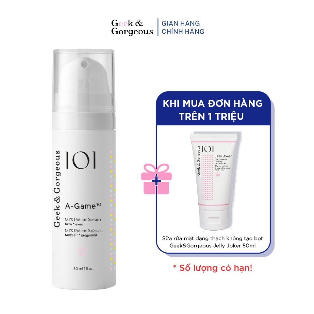 Tinh Chất Chống Lão Hóa Tái Tạo Da Geek&Gorgeous A-Game 10 30ml