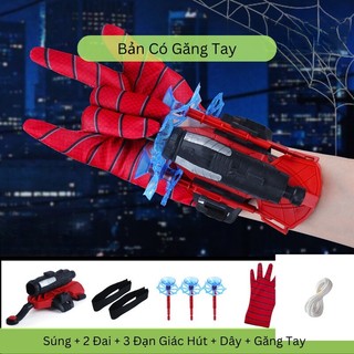 Đồ Chơi Găng Tay Người Nhện Bắn Tơ SpiderMan Độc Đáo Hóa Trang Cho Bé Trai Có Giác Hút Dính Đồ Vật Siêu Ngầu