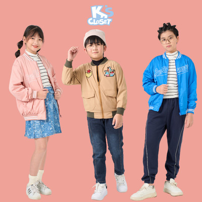 Áo khoác bomber cho bé K'S CLOSET thêu hình đáng yêu năng động KT187TWF KT117TWF