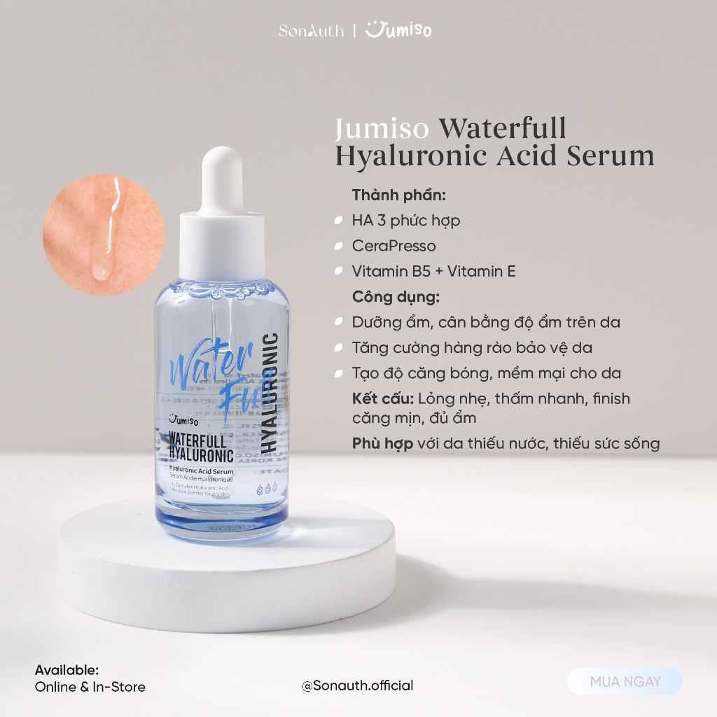 Tinh chất Jumiso Waterfull Hyaluronic Acid Serum 50ml