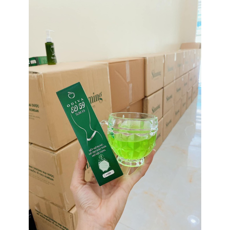 Viên Sủi Siết Eo 59 Slim X9 Odiva, Giảm Bụng, Giảm Mỡ, Không Gây Đi Ngoài, Ống 20 viên