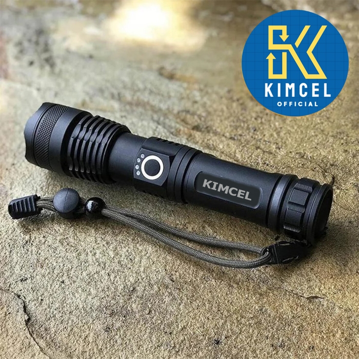 Đèn pin cầm tay siêu sáng XHP50 đèn pin chống nước chiếu xa KIMCEL STORE