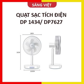 Quạt Sạc Tích Điện Di Động DP-1434 Led 3 Chế Độ Mát