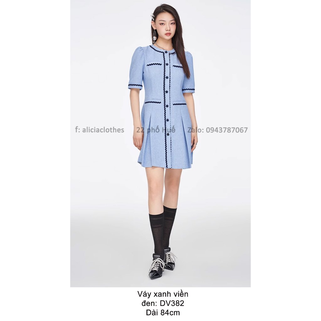 Váy xanh Jessyline màu xanh da trời mát lịm