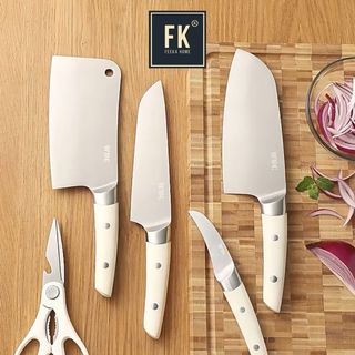 Bộ dao nhà bếp cao cấp kèm ống đựng xinh xắn, bộ dao 7 món công nghệ chống gỉ BO