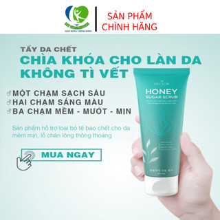 Tẩy da chết sinh học  Honey Sugar Scrub Dr Lacir Loại bỏ da chết, ngừa mụn ẩn, sáng da, mờ nám, 120ml