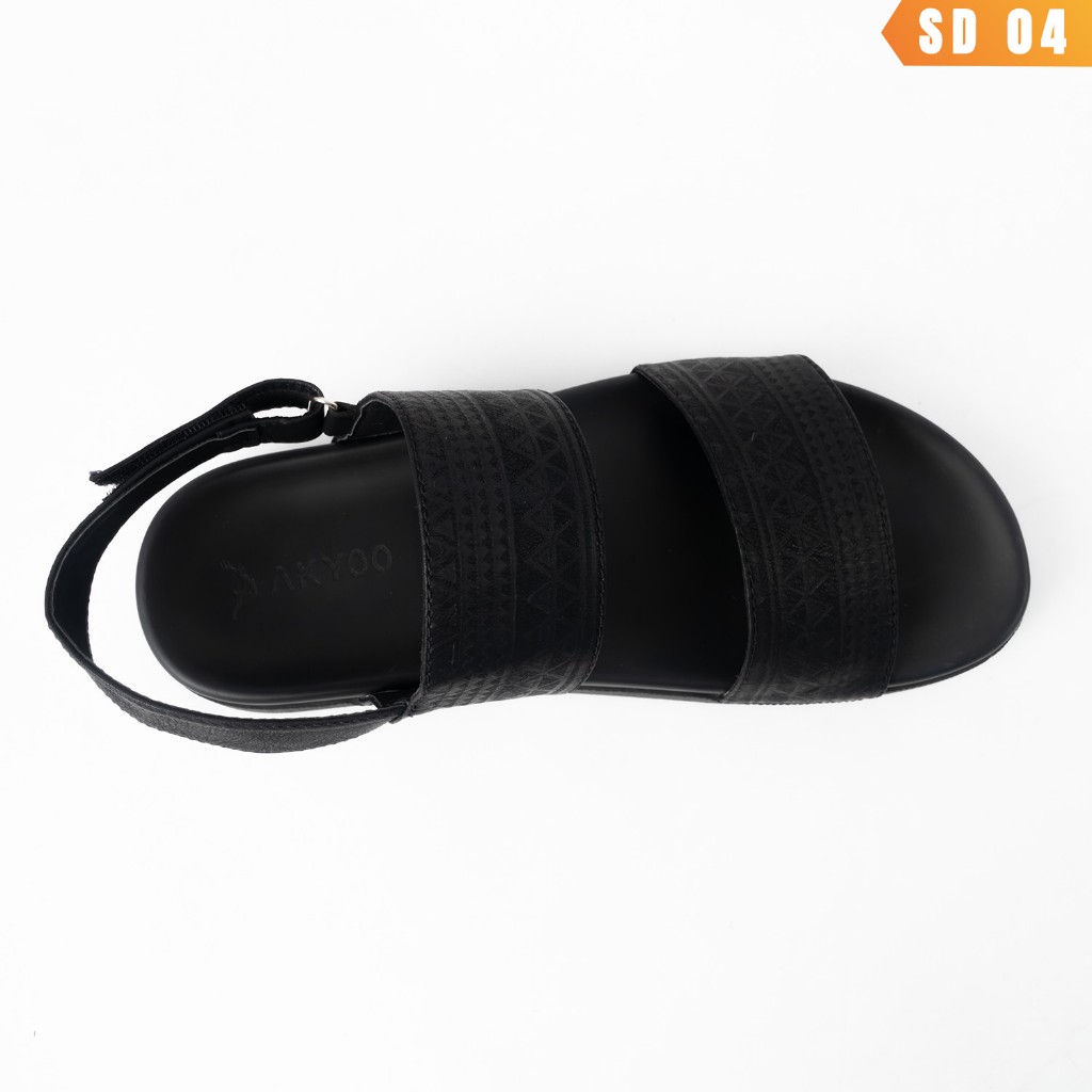 Dép Da Nam Sanda Big Size 44,45,46,47,48,49 - Da Bò Full Grain , Đế Chống Trơn Trượt - MÃ  SD 04