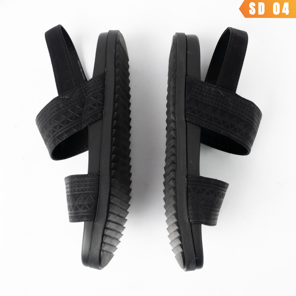 Dép Da Nam Sanda Big Size 44,45,46,47,48,49 - Da Bò Full Grain , Đế Chống Trơn Trượt - MÃ  SD 04