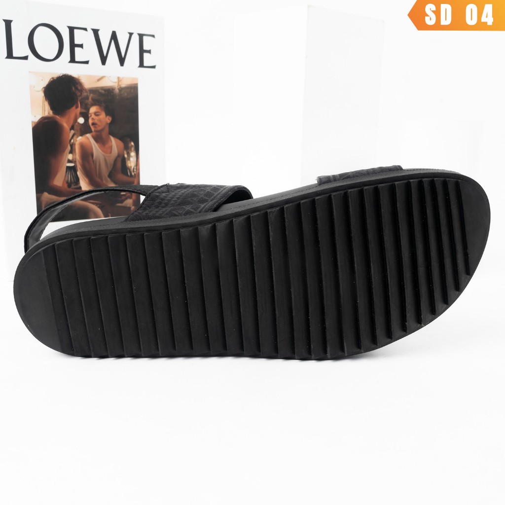 Dép Da Nam Sanda Big Size 44,45,46,47,48,49 - Da Bò Full Grain , Đế Chống Trơn Trượt - MÃ  SD 04