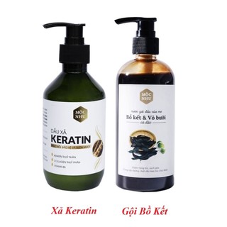 Nước Gội Xả Mộc Nhu Bồ Kết Vỏ Bưởi - Keratin 300ml Giảm Rụng Tóc & Kích Thích Mọc Tóc Nhanh