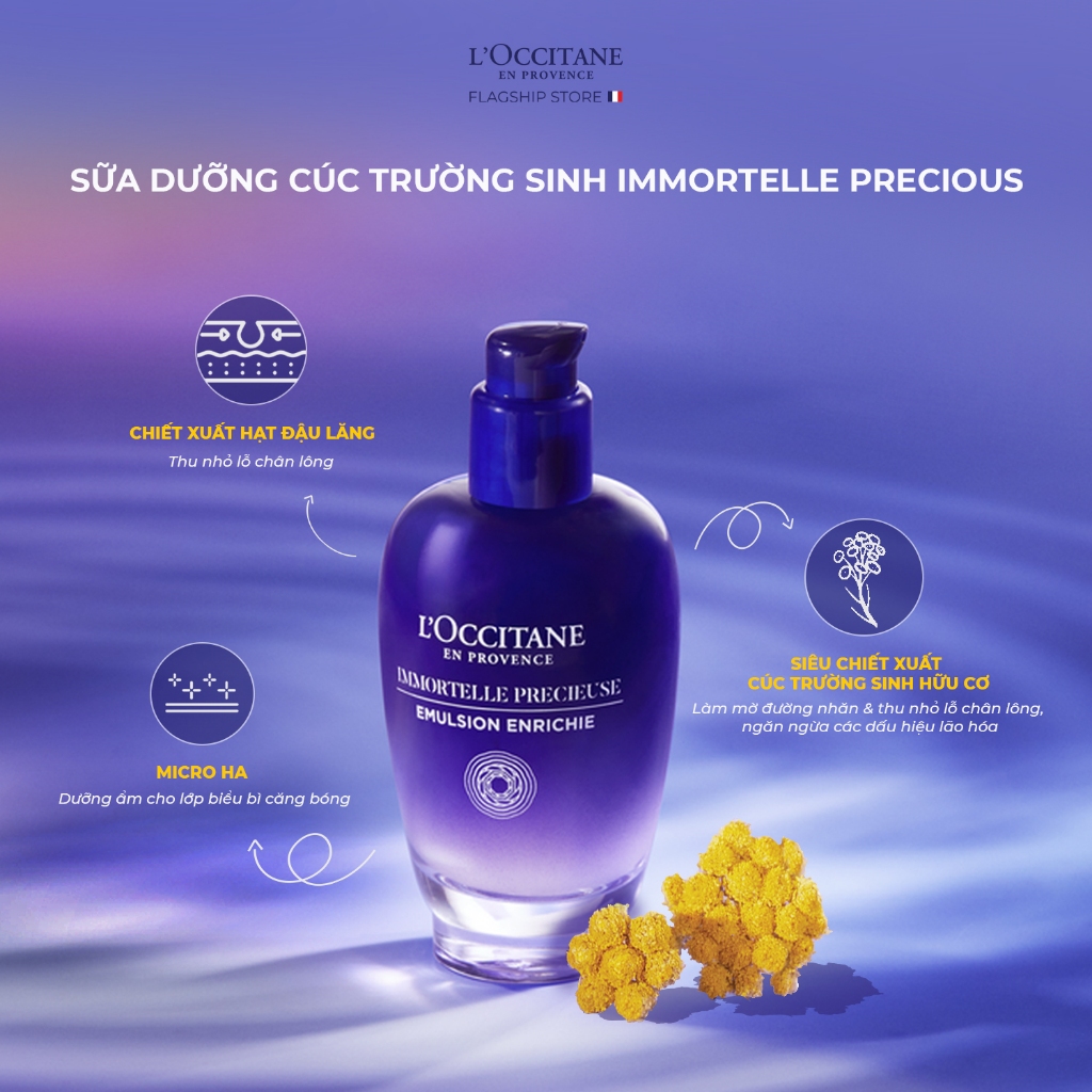 Sữa Dưỡng Cúc Trường Sinh L'Occitane Immortelle Precious Emulsion 75ml