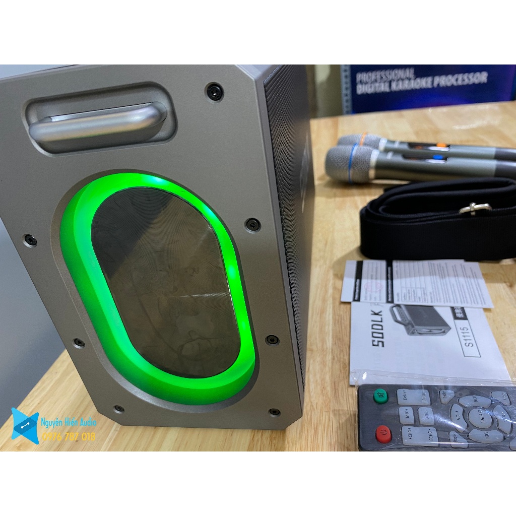 Loa Sodlk S1115 Bluetooth 5.0, siêu trầm 200W Hifi Audio  tặng kèm 01 balo chống sốc