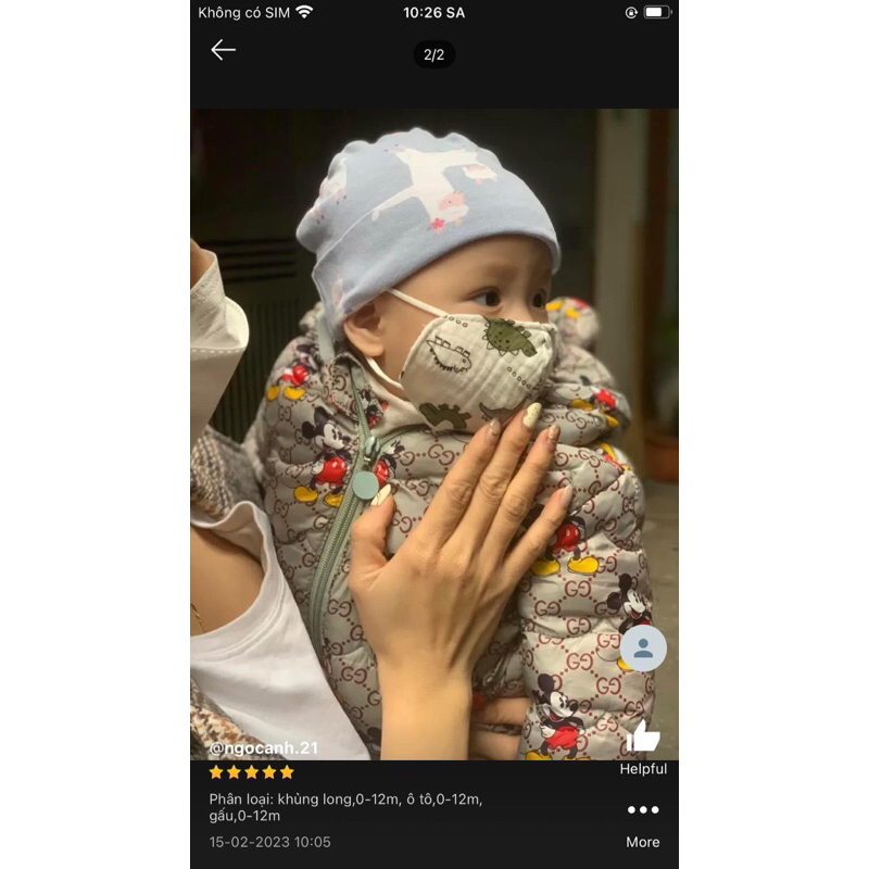 Khẩu trang tròn muslin cho bé