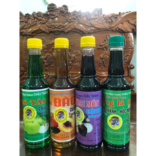 Siro châu thành hương táo , đào , khoai môn , sâm dứa chai 400ml