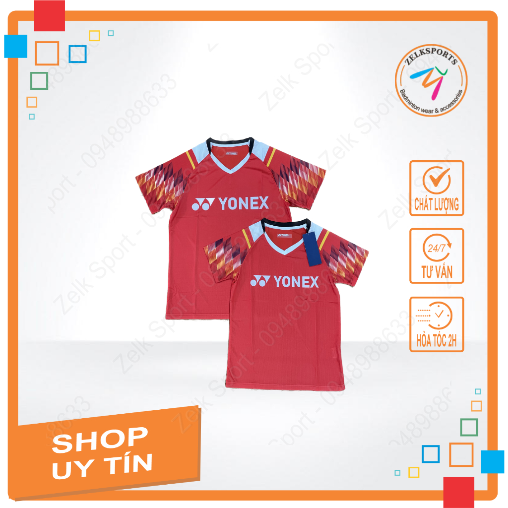 Áo cầu lông Yonex 4007 Đỏ (Nam,nữ)