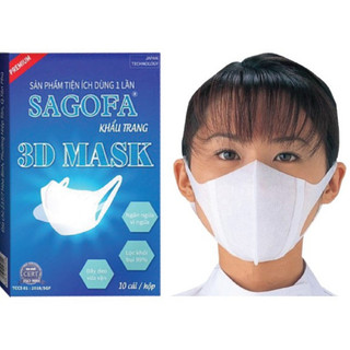 Khẩu trang 3d sagofar hộp 10 cái