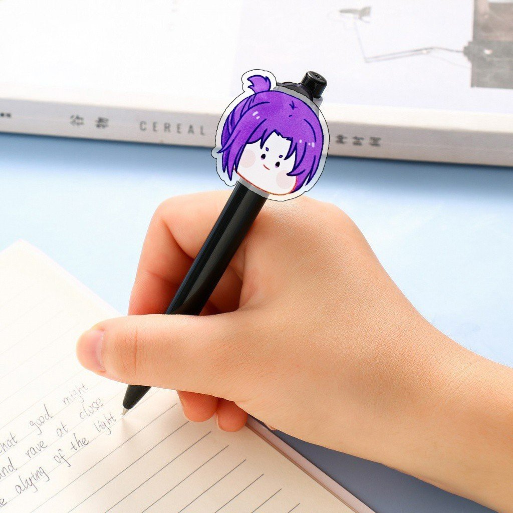 Bút bi viết BLUE LOCK ver FACE CHIBI acrylic manga anime chibi quà tặng xinh xắn phụ kiện học tập