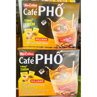 (TẶNG 1 GÓI TRÀ SỮA HILLWAY) Cà phê  Phố - cà phê sữa đá hộp (10 gói x 24g)