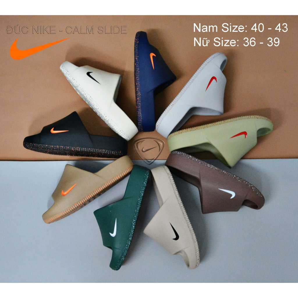 Chính hãng dép đúc Calm Slide full size nam nữ, đế cao su EVA 2 màu chấm sơn siêu nhẹ, mẫu mới hot trend 2023