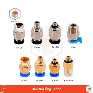 Đầu Nối Ống Teflon PC4-M6 PC4-01 Cho Máy In 3D