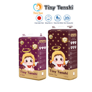 Tã bỉm dán tiny tenshi bịch 50 miếng size newborn s/m - tiny sun