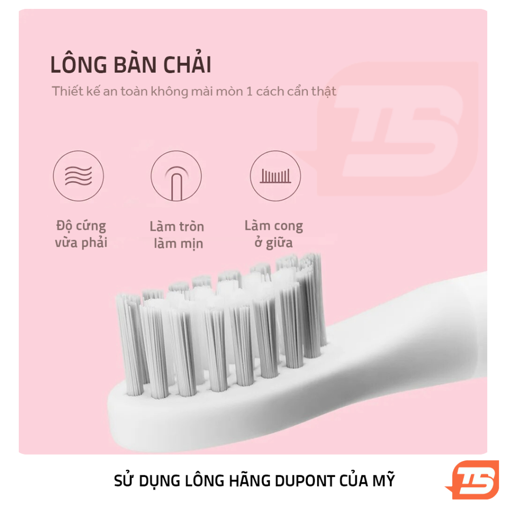 Bàn chải điện Pinjing SO WHITE EX3 kháng nước sạc không dây có đế