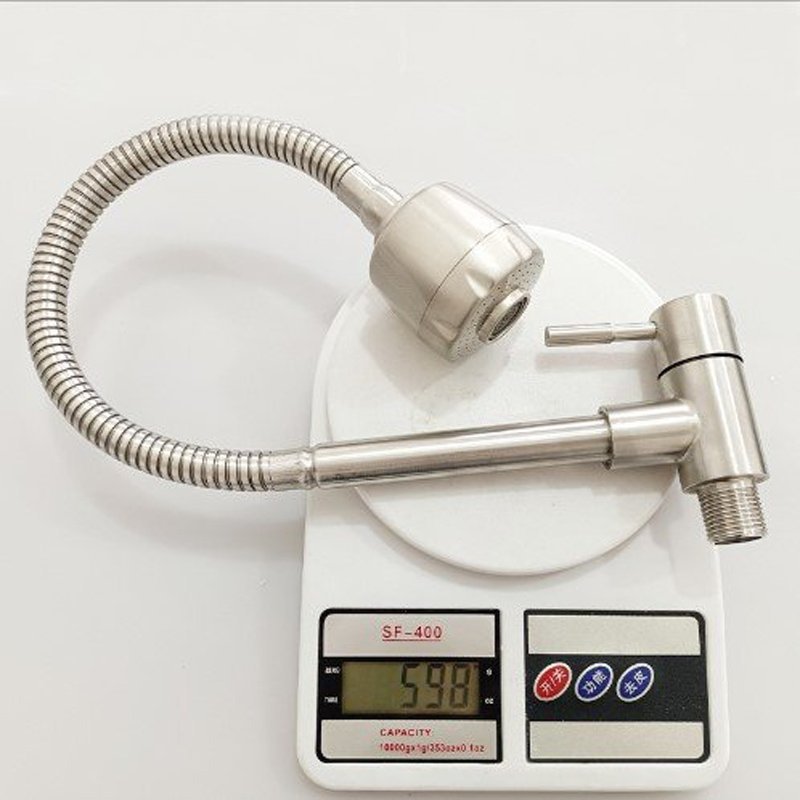 Vòi rửa chén bát xả lạnh Richtree chất liệu inox 304, thân xoay 360 độ, đầu vòi xả nước chống bắn tóe