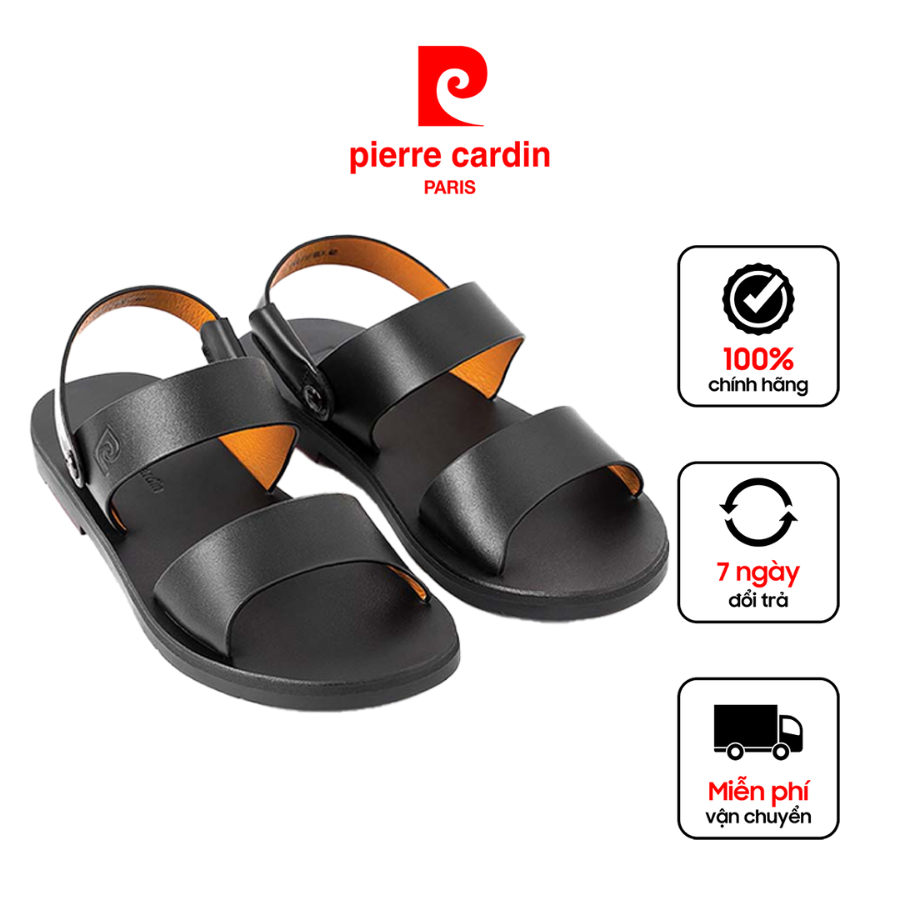 [VC Giảm 12%] Sandal nam da thật cao cấp quai đôi Pierre Cardin kết hợp dép - PCMFWL 137