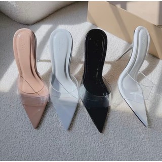 Guốc cao gót nữ 9p mũi nhọn gót nhọn quai trong lên chân siêu xinh