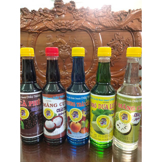 Siro châu thành chai 400 ml - nhiều hương vị trái cây hoa quả