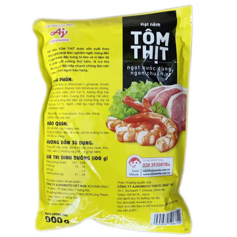 HẠT NÊM AJINGON TÔM THỊT 900g HÀNG CHUẨN Siêu thị