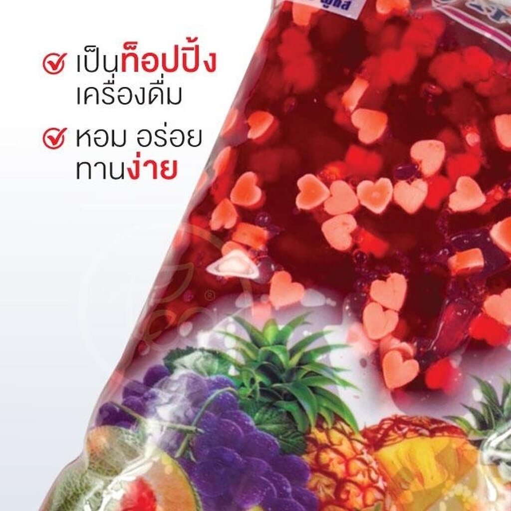 Thạch trái tim vị trái cây mix