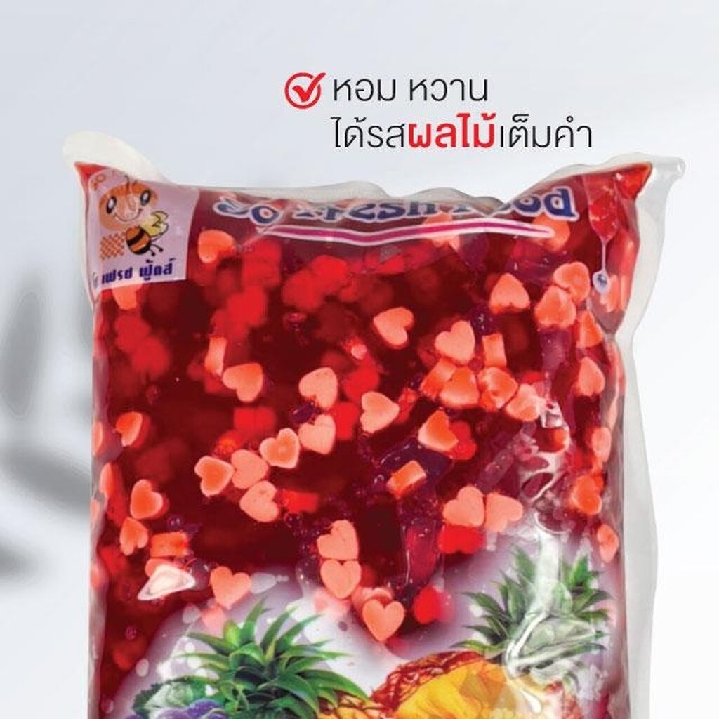 Thạch trái tim vị trái cây mix