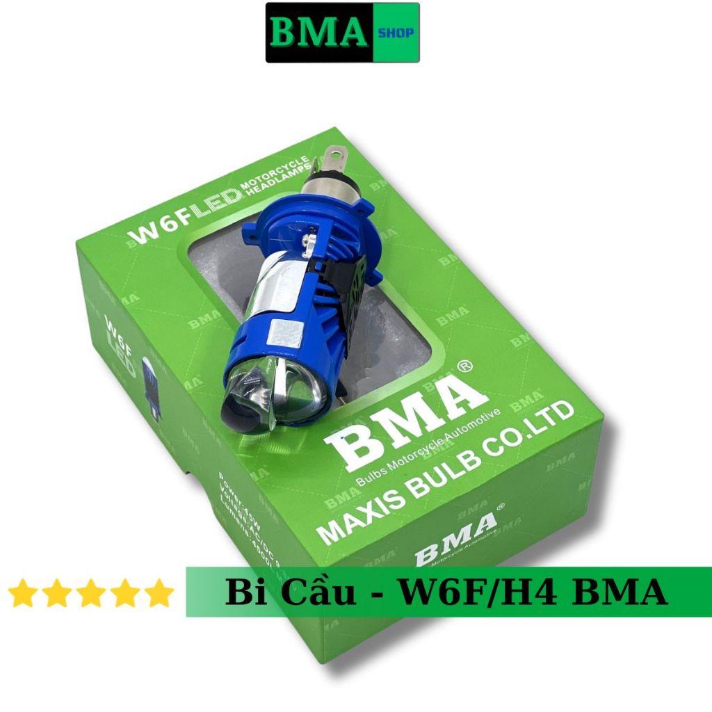 Đèn Pha Bi Cầu BMA W6F 45W/12.24V/DC Lắp Zin Pha Laser Chống Chói