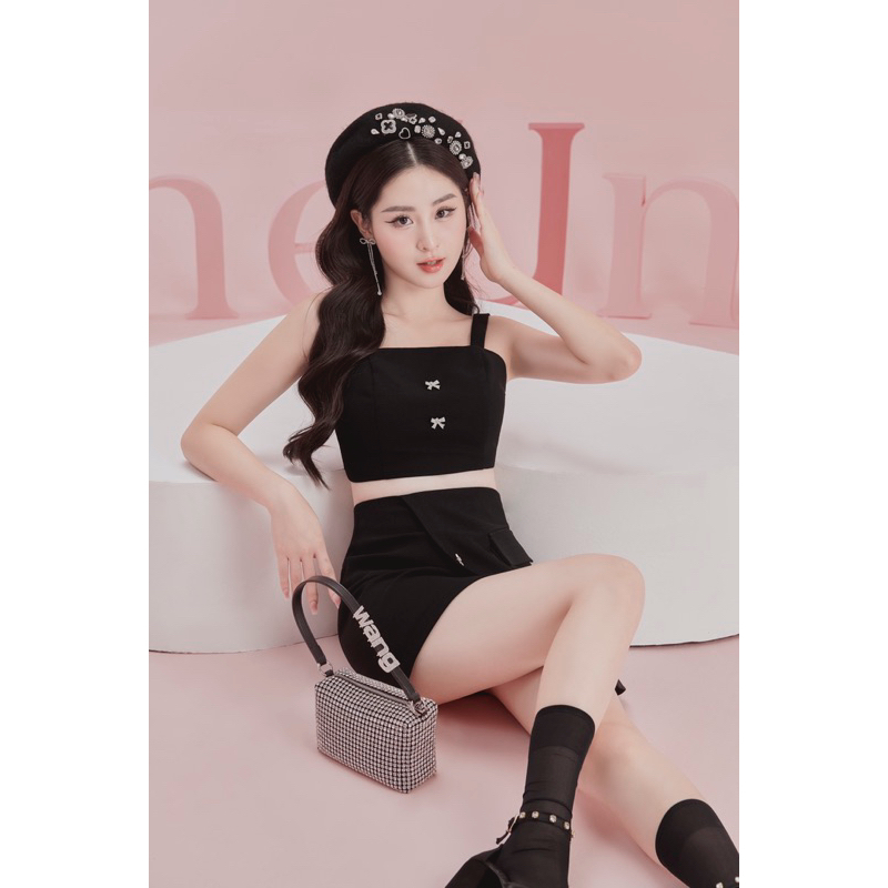 KIERA SET áo chân váy đính charm nơ đá kèm blazer | The First - Pre Fall 2023 The Unnie Collection