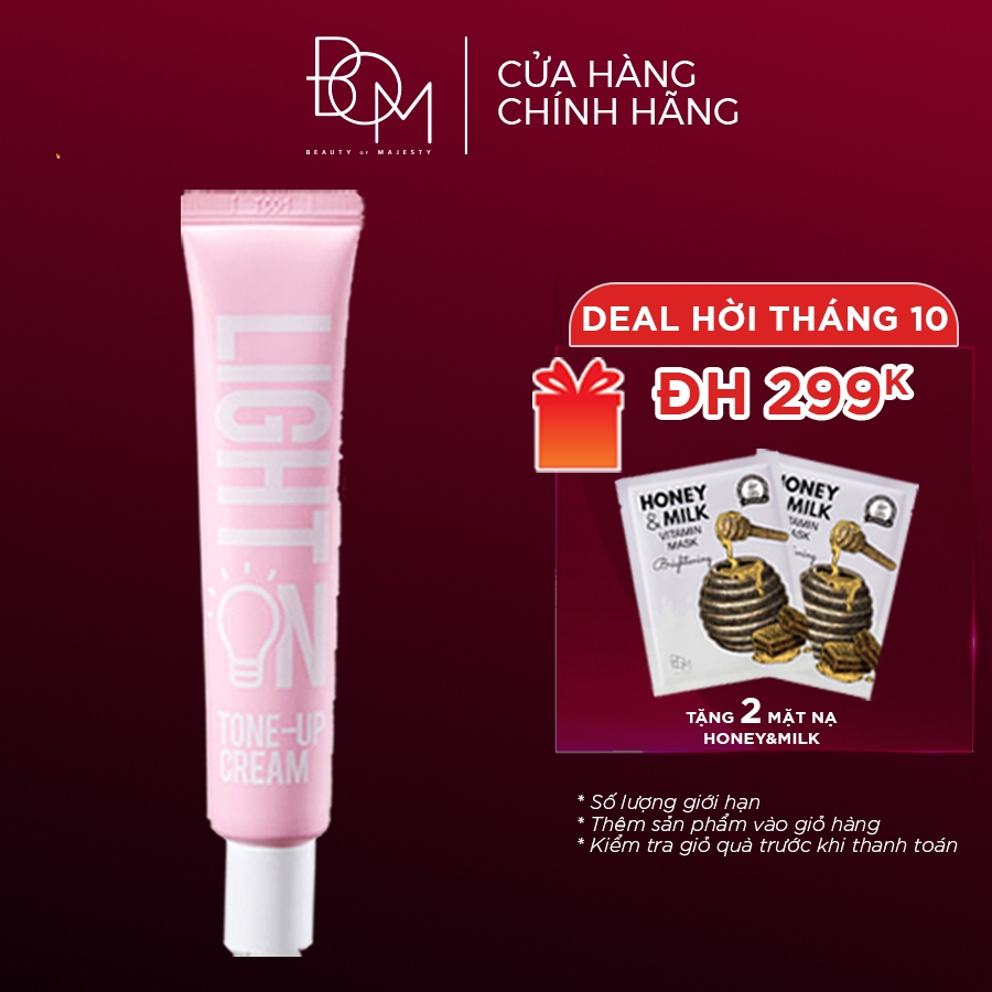 Kem Dưỡng Sáng Da Light-On Tone UP B.O.M Cosmetic 40ml