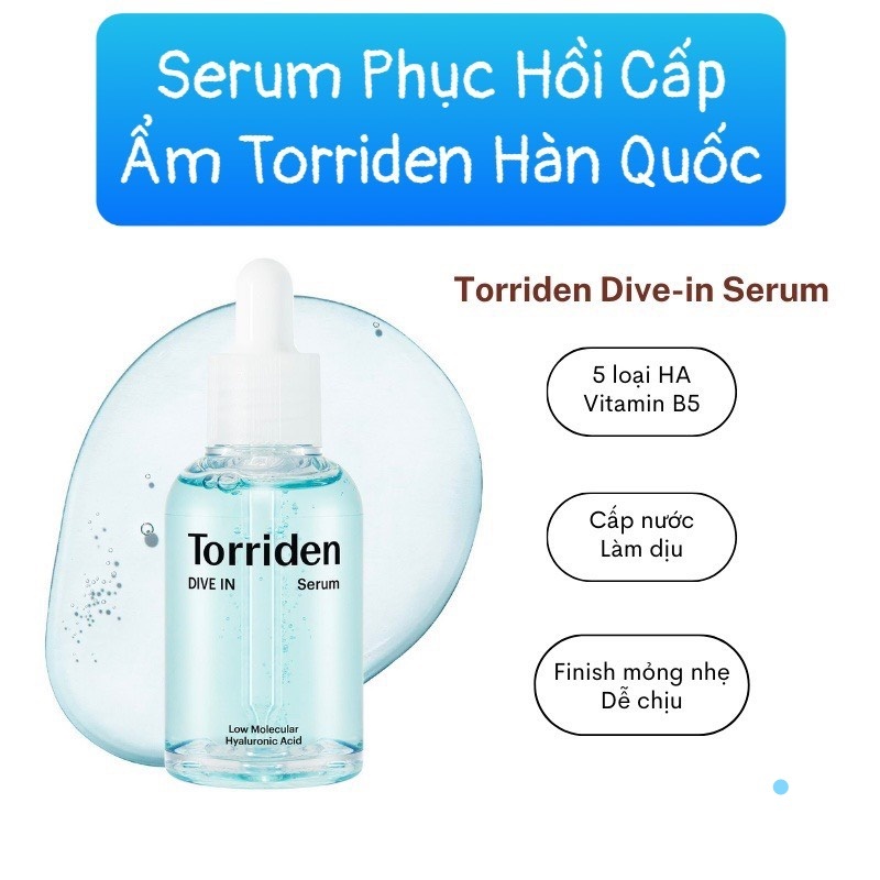 Serum Cấp Nước và Phục Hồi TORRIDEN Dive In Low Molecular HA 50ml
